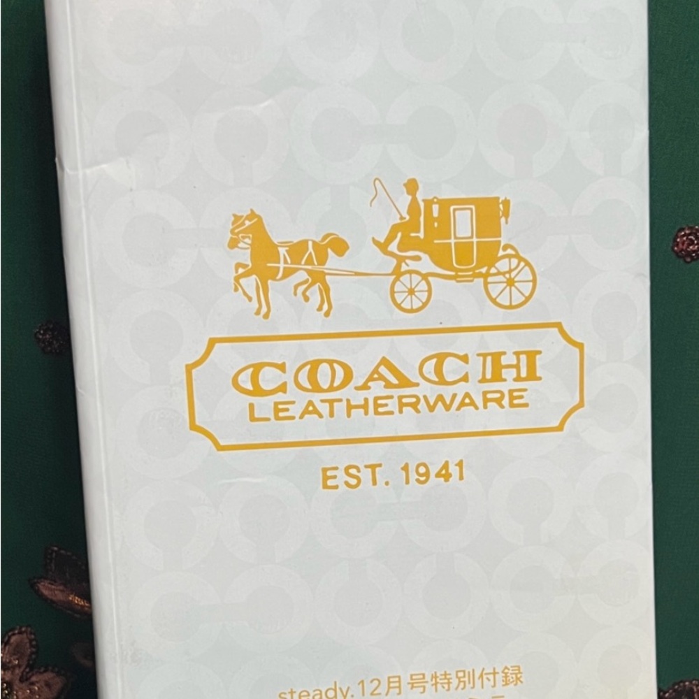 Coach White and Gold Leatherware Japan Exclusive Mirror